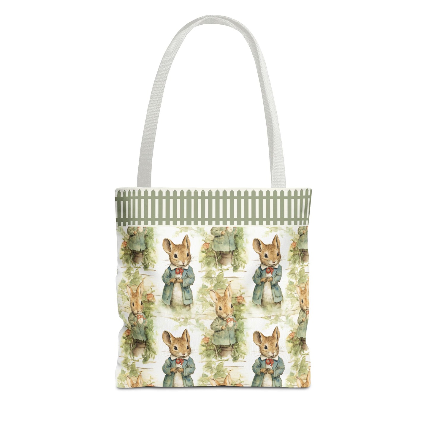 Peter rabbit green pattern,Tote Bag (AOP)