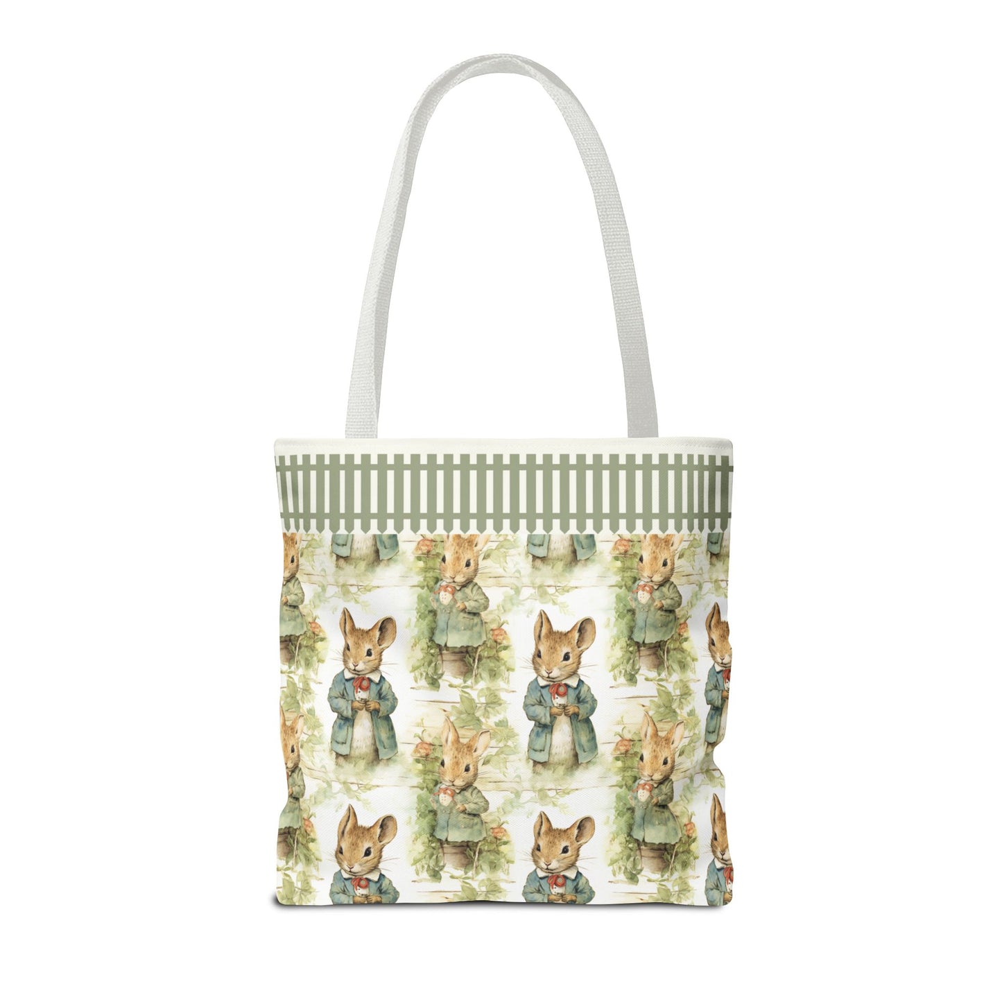 Peter rabbit green pattern,Tote Bag (AOP)