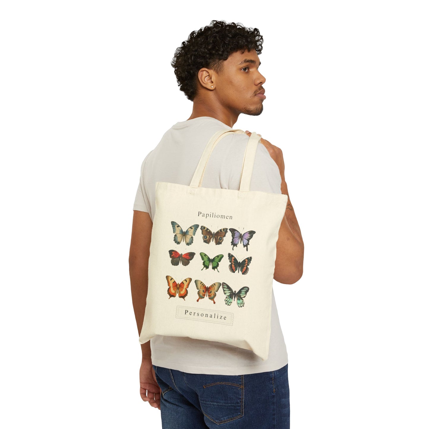 Personalized butterfly tote,Cotton Canvas Tote Bag