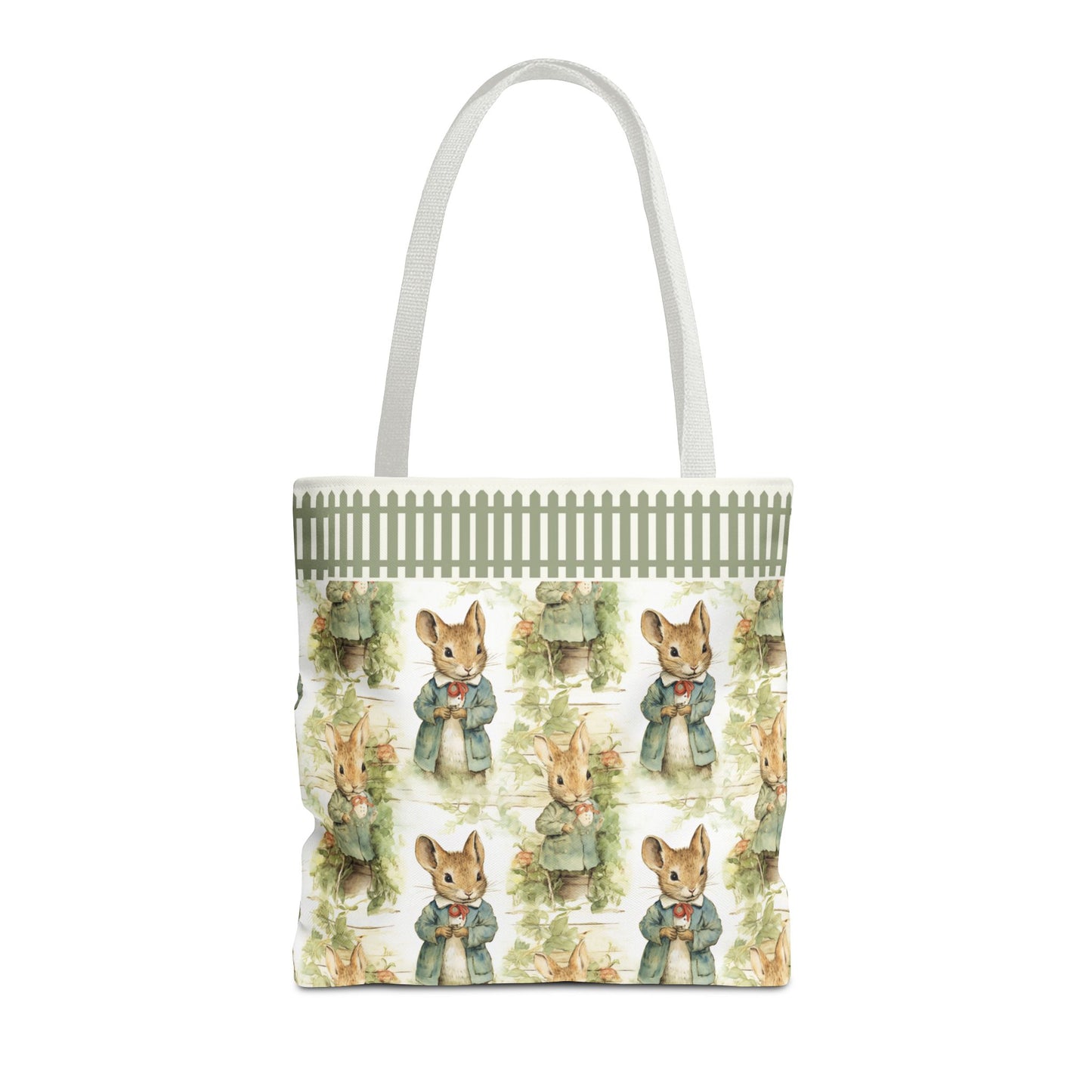 Peter rabbit green pattern,Tote Bag (AOP)