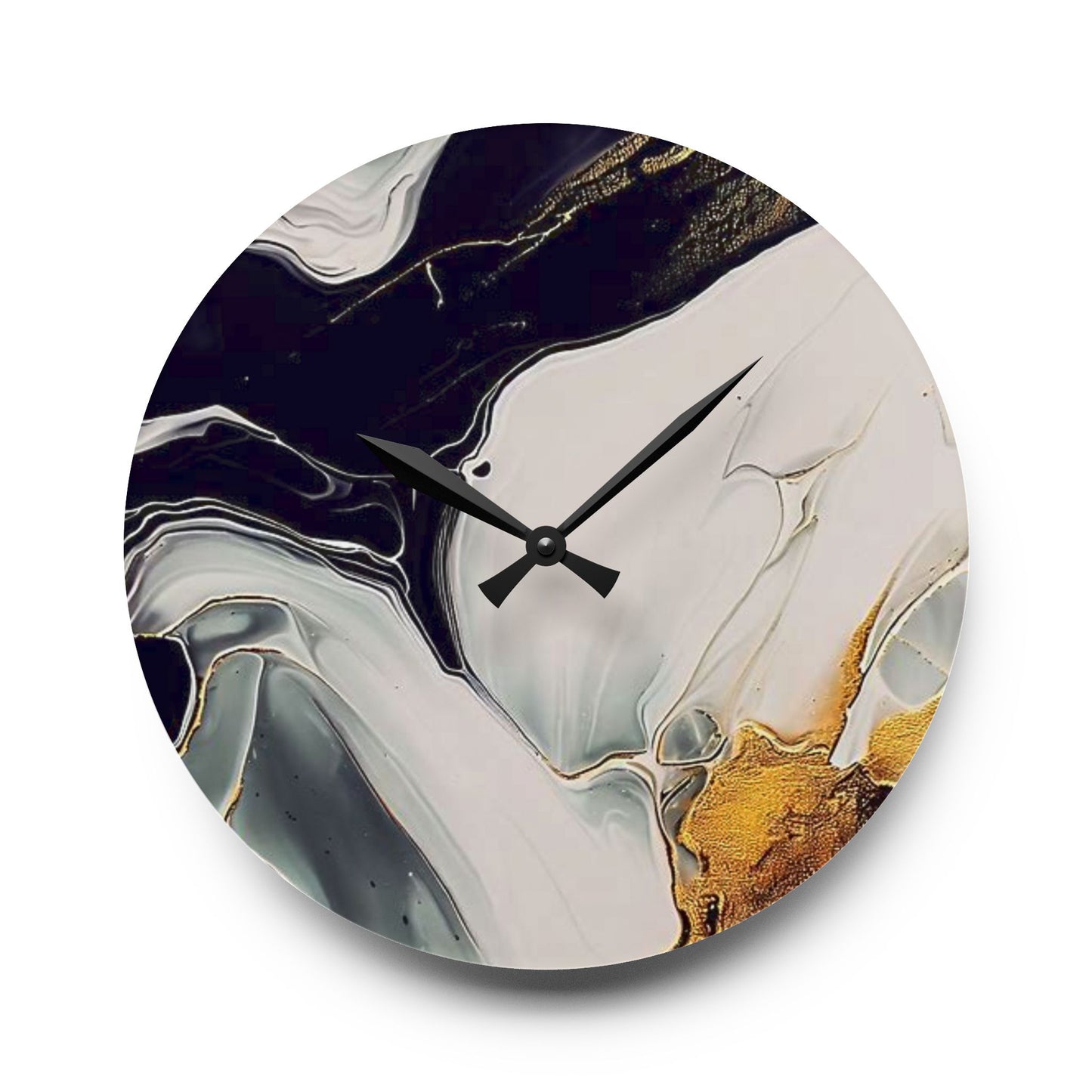 Marble Style Acrylic Wall Clock,