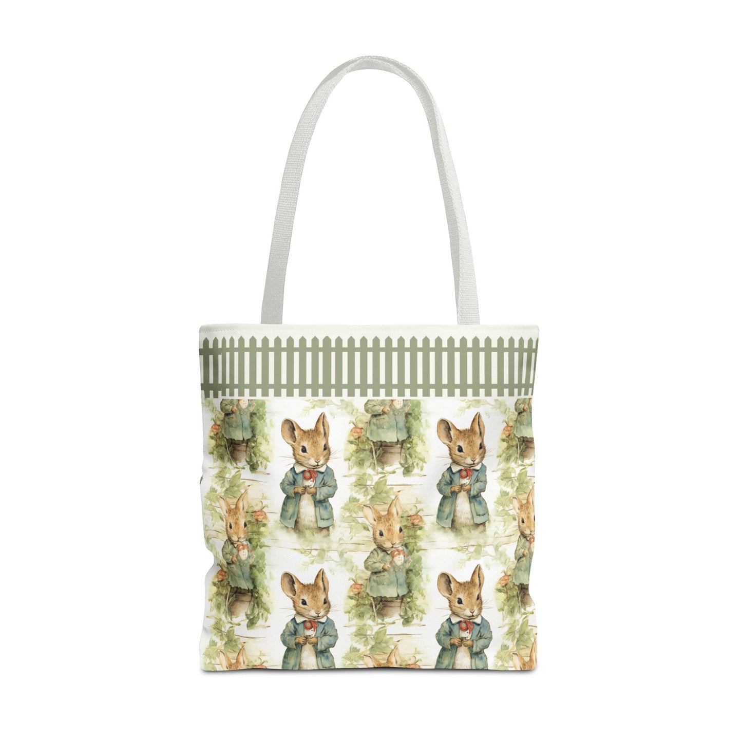 Peter rabbit green pattern,Tote Bag (AOP)