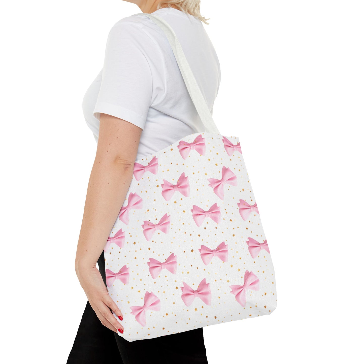 Chic Bow Tote Bag | Eco-Friendly Shopping Bag, Fashion Accessory, Cute Gift for Her, Birthday Present, Stylish Purse