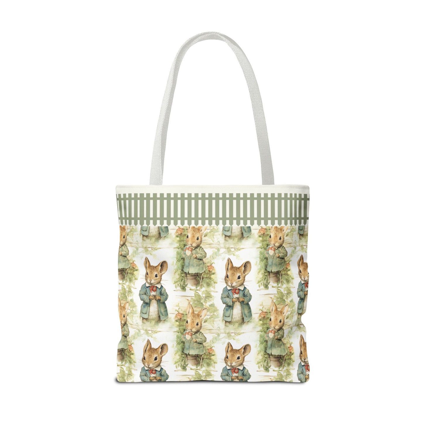 Peter rabbit green pattern,Tote Bag (AOP)