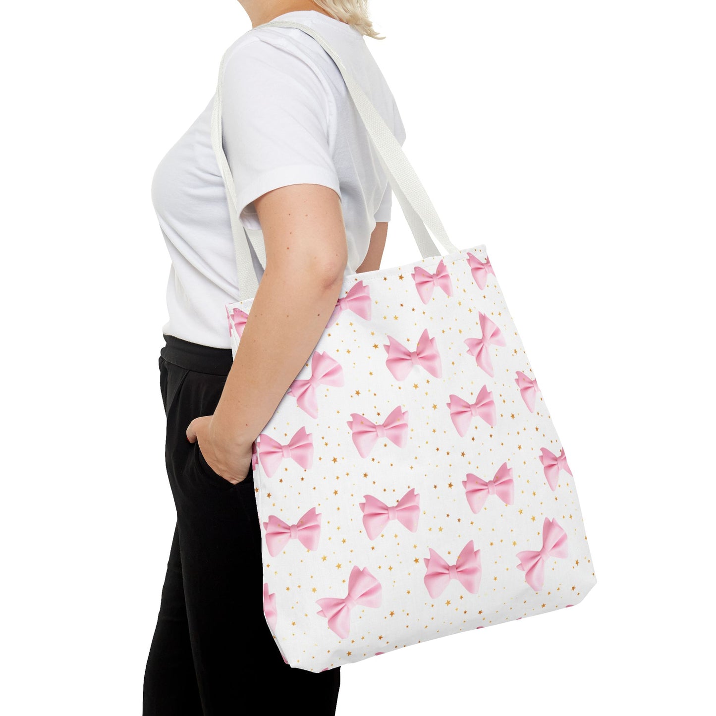 Chic Bow Tote Bag | Eco-Friendly Shopping Bag, Fashion Accessory, Cute Gift for Her, Birthday Present, Stylish Purse