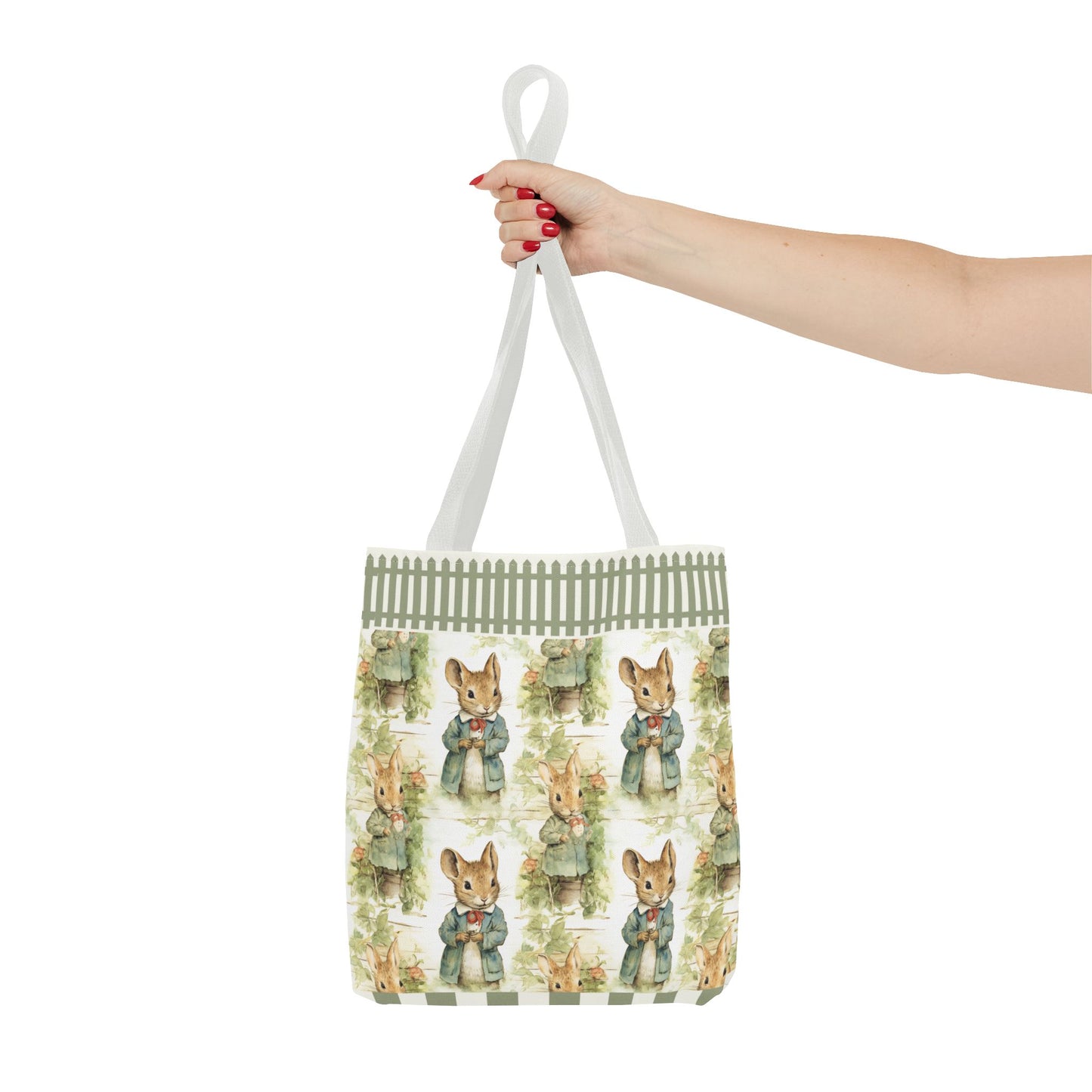 Peter rabbit green pattern,Tote Bag (AOP)