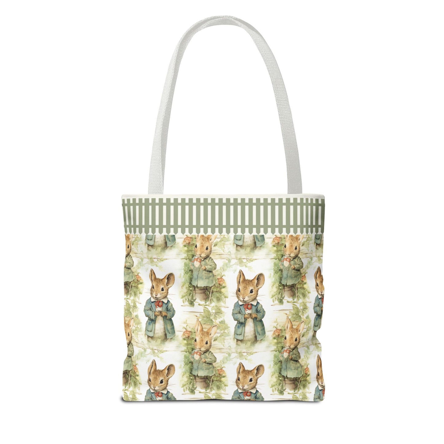 Peter rabbit green pattern,Tote Bag (AOP)
