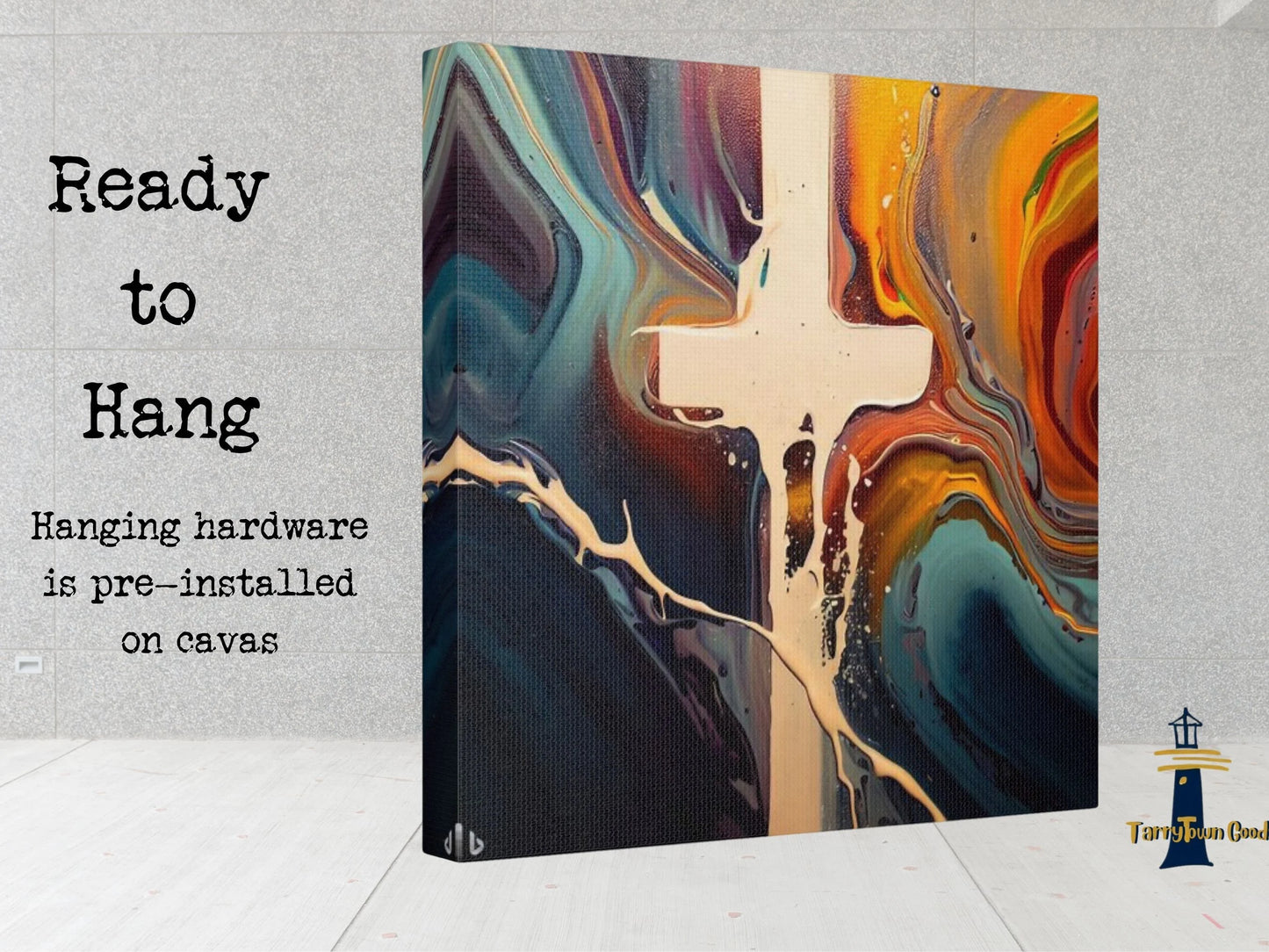Resplendent Harmony - Original Christian Fluid Art - Printed on Canvas