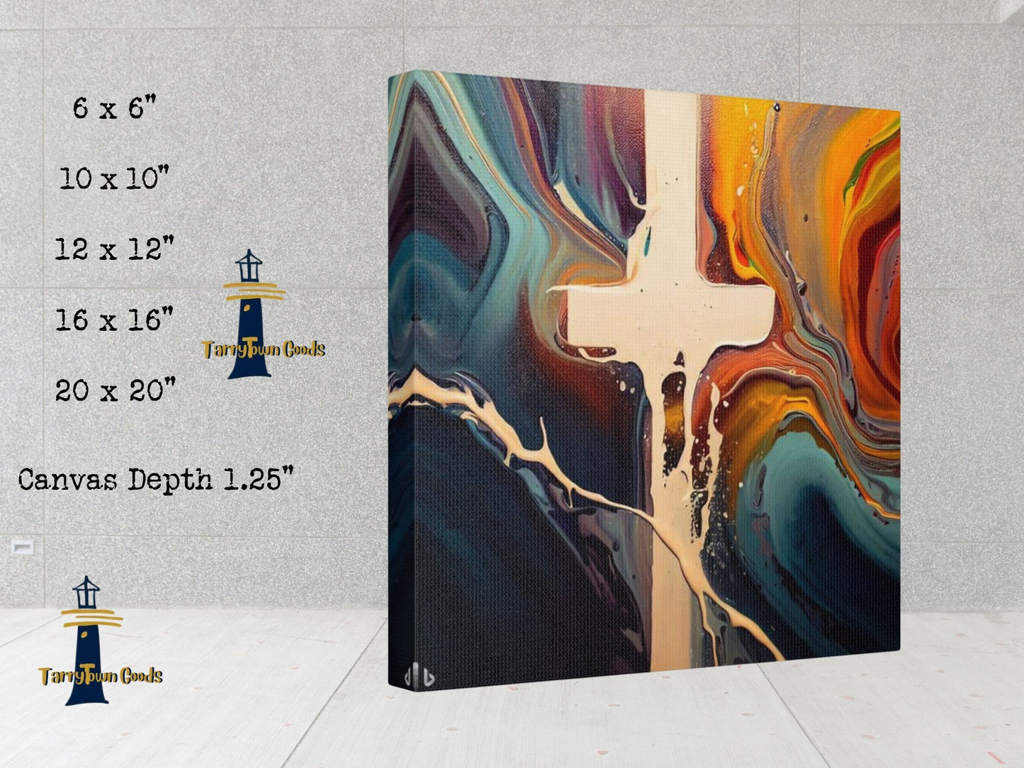 Resplendent Harmony - Original Christian Fluid Art - Printed on Canvas