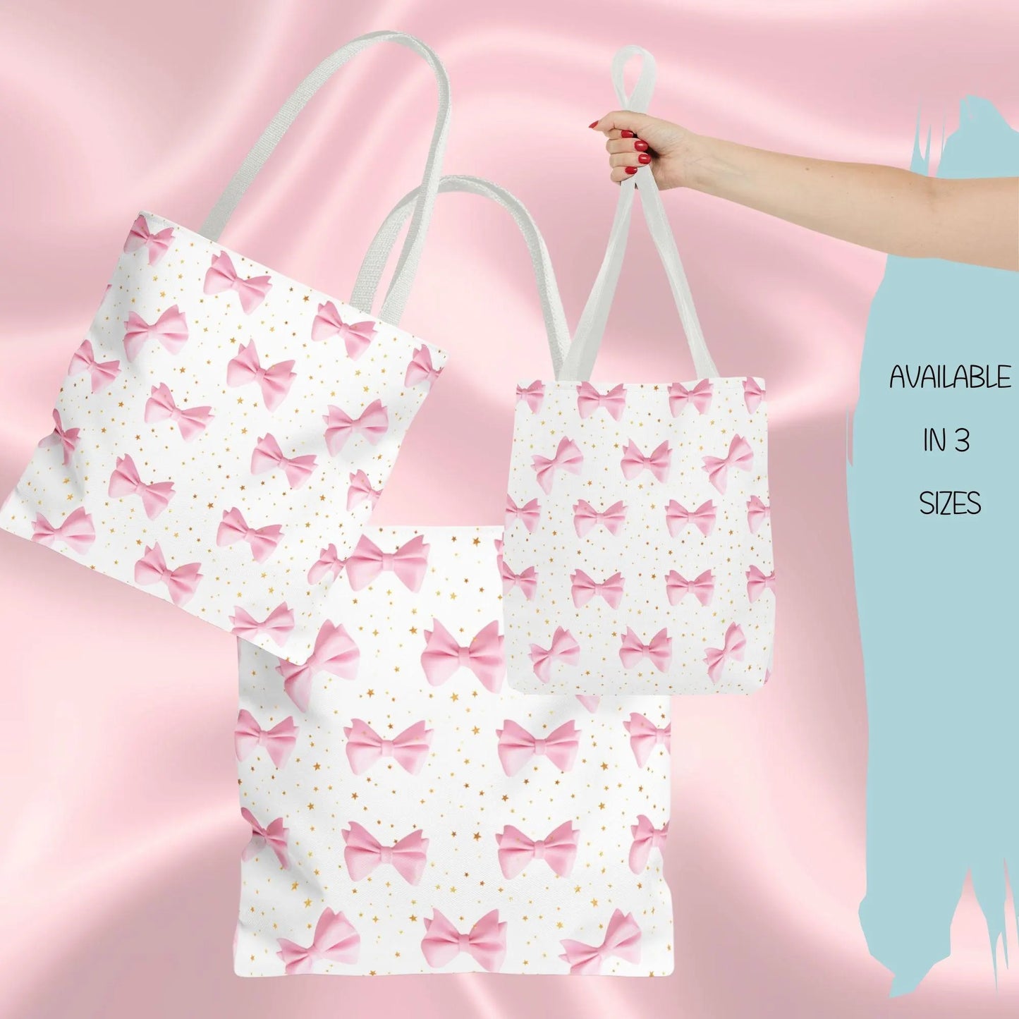 Chic Bow Tote Bag | Eco-Friendly Shopping Bag, Fashion Accessory, Cute Gift for Her, Birthday Present, Stylish Purse