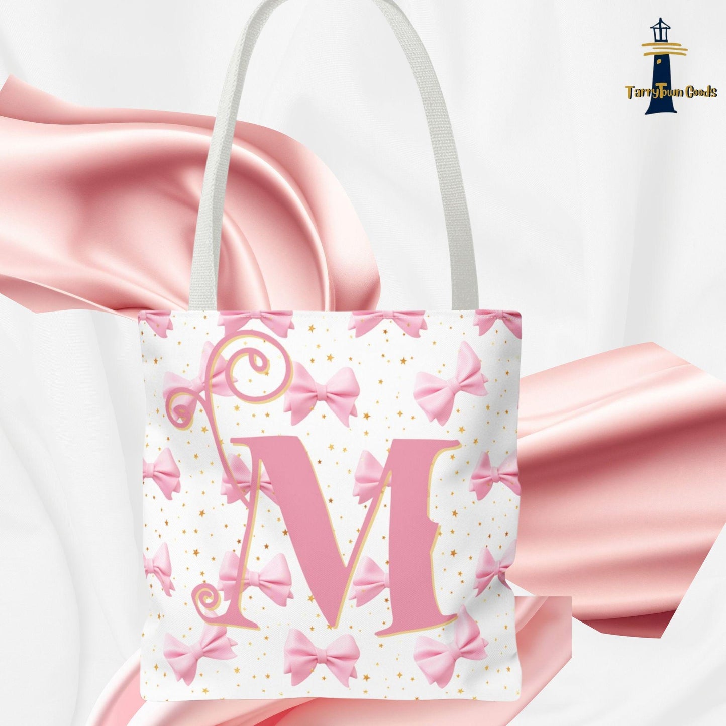 Personalized Chic Bow Tote Bag | Eco-Friendly Shopping Bag, Fashion Accessory, Cute Gift for Her, Birthday Present, Stylish Purse