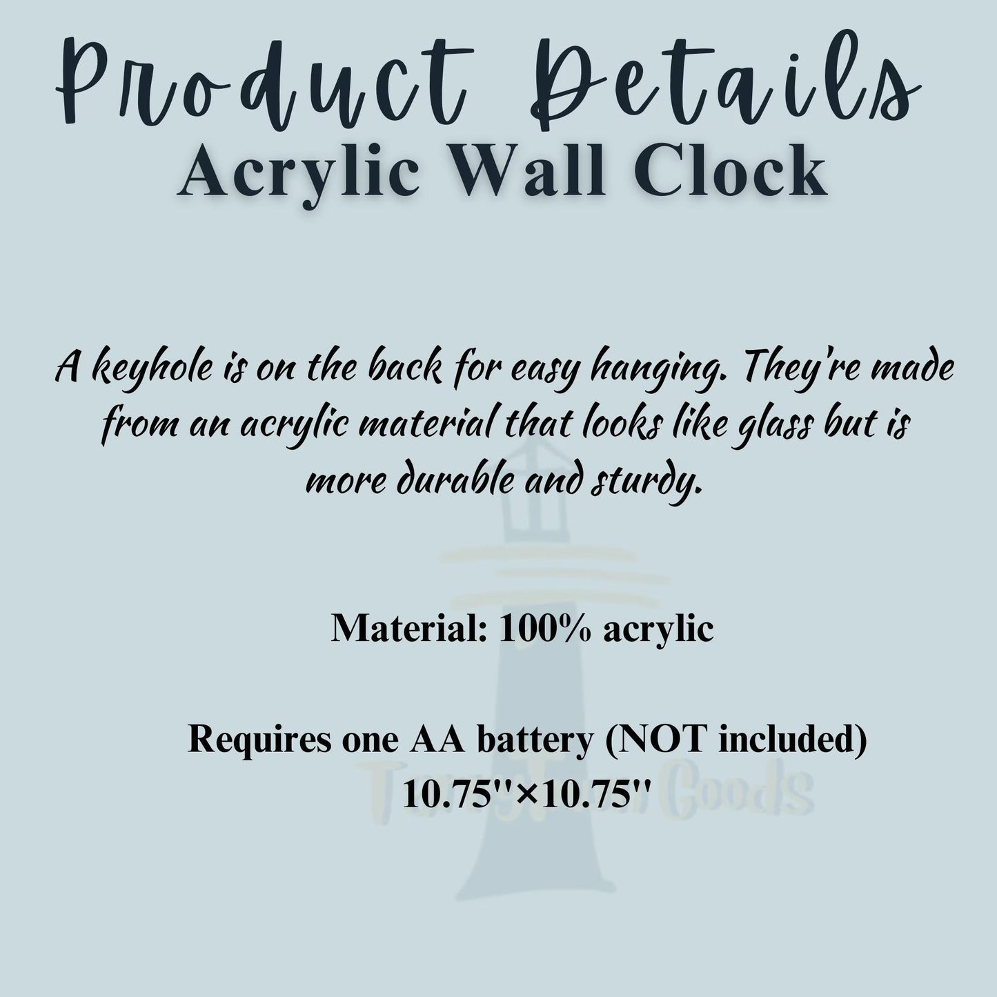 Tiffany Window Acrylic Clock, Wall Art, Home Decor, Unique Gift, Office Decor, Replica