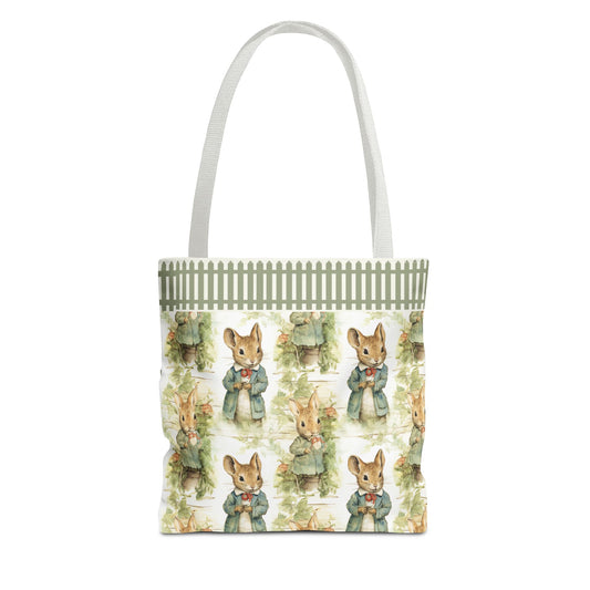 Peter rabbit green pattern,Tote Bag (AOP)
