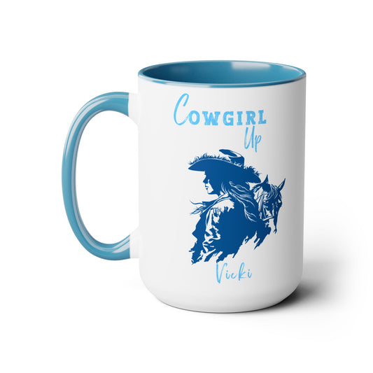 Copy of Cowgirl Mug,  Large coffee mug, Cowgirl up, Two-Tone Coffee Mugs, 15oz Western style Boots Hat lasso, Country Mug for Hot Cocoa ,