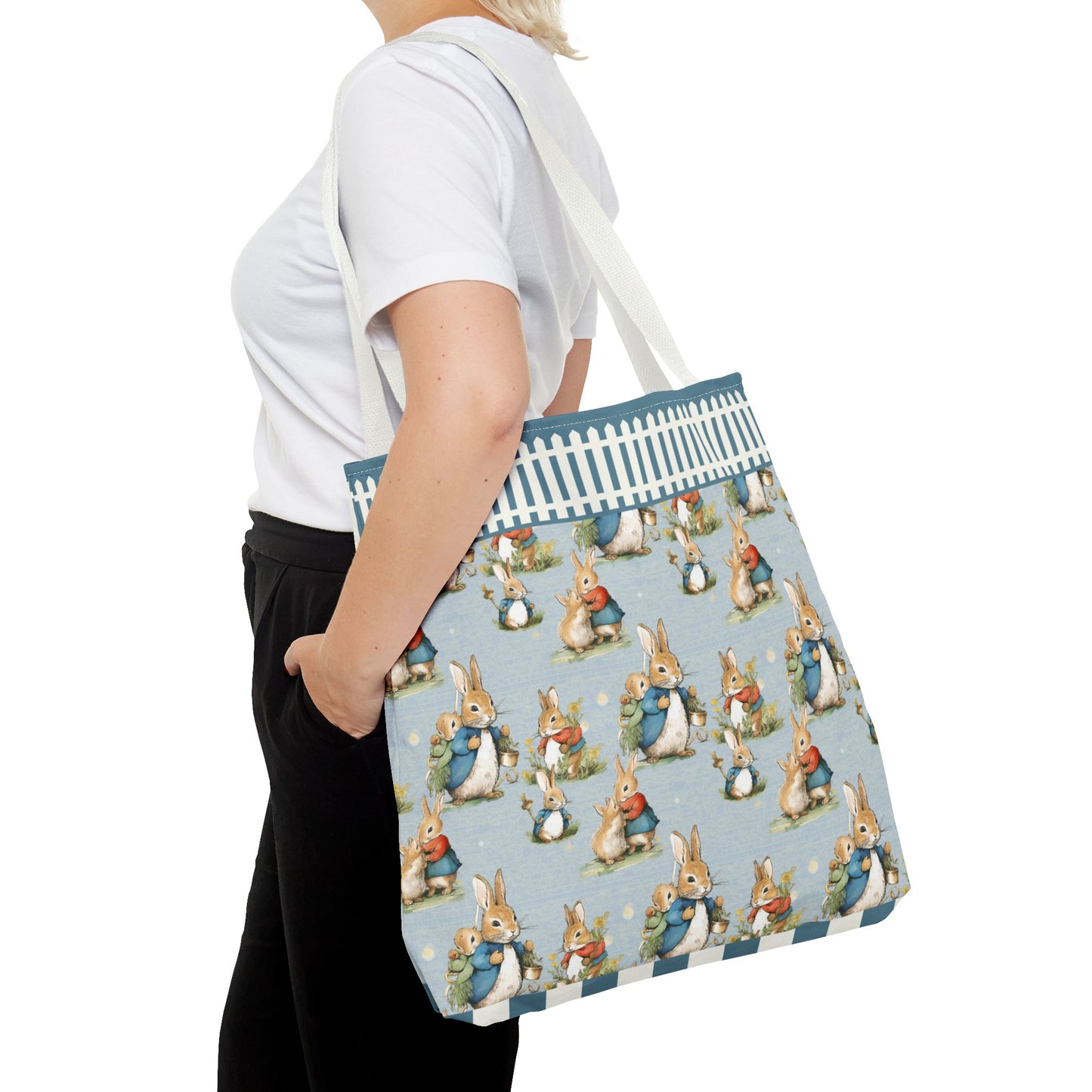 Peter Bunny Blue,Tote Bag (AOP)