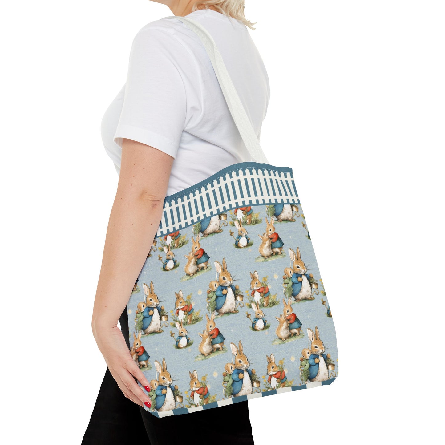 Peter Bunny Blue,Tote Bag (AOP)