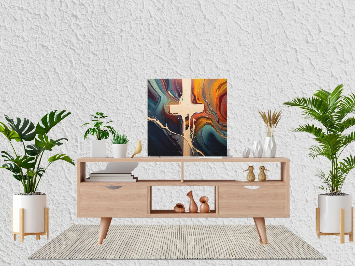 Resplendent Harmony - Original Christian Fluid Art - Printed on Canvas