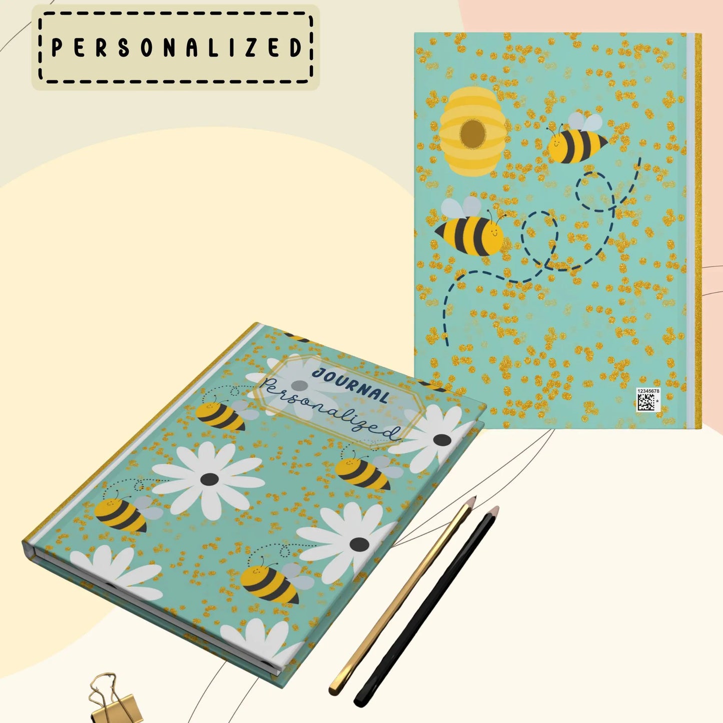 Bee Journal Hardcover Journal Matte